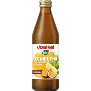 Bautura bio de kombucha cu maracuja(fructul pasiunii) si lamaie, 330ml, Voelkel