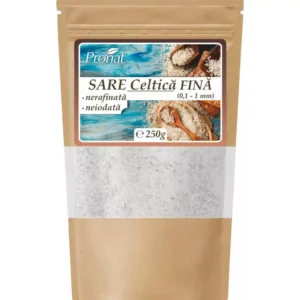 Sare celtica fina, nerafinată, neiodata, 250g Pronat